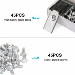 TINOR 45 X Lames De Couteau En Titane Pour Toutes Les Tondeuses Robotiques Husqvarn/Automower/ Yardforce/Gardena(3g-0.75mm) Avec 45 Vis, Lames De Rechange Pour Modèles 105,310,315,320,420,430x,r40i -Tondeuse Et Accessoires Boutique 56198375 5