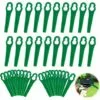 HKLFFJA 120pcs Lames En Plastique De Rechange Pour Coupe Bordure Lame De Tondeuse à Gazon Lames Pour Débroussailleuse Sans Fil Lames De Coupe De Remplacement Pour Jardin Pelouse (Vert) -Tondeuse Et Accessoires Boutique 57020312 1