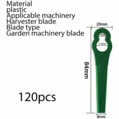 HKLFFJA Lot De 120 Lames De Rechange Pour Tondeuse à Gazon, Lame De Rechange En Plastique Pour Tondeuse à Gazon, Lames De Coupe Pour Tondeuse à Gazon, Lames De Rechange En Plastique(Vert) -Tondeuse Et Accessoires Boutique 57020349 5