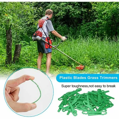 HKLFFJA 120pcs Lames En Plastique De Rechange Pour Coupe Bordure Lame De Tondeuse à Gazon Lames Pour Débroussailleuse Sans Fil Lames De Coupe De Remplacement Pour Jardin Pelouse (Vert) 7 HKLFFJA 120pcs Lames En Plastique De Rechange Pour Coupe Bordure Lame De Tondeuse à Gazon Lames Pour Débroussailleuse Sans Fil Lames De Coupe De Remplacement Pour Jardin Pelouse (Vert) – Image 5