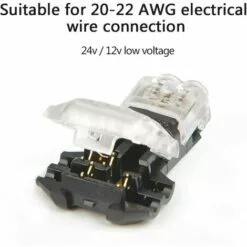 FLYME 12Pcs Connecteurs De Câble En T, 12V Etanches Connecteur De Fil Electrique à 2 Broches Connecteur Basse Tension Pour Connexion Electrique Temporaire / Audio / Vidéo / Eclairage 10 FLYME 12Pcs Connecteurs De Câble En T, 12V Etanches Connecteur De Fil Electrique à 2 Broches Connecteur Basse Tension Pour Connexion Electrique Temporaire / Audio / Vidéo / Eclairage -Tondeuse Et Accessoires Boutique 57355370 4