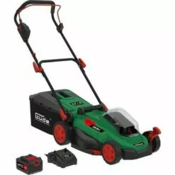 Güde Tondeuse à Gazon Accu 330/20-4Ah - Batterie Et Chargeur Inclus - Boîte De Collecte 30 L