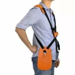 ROSIER Bandoulière à Trimmer, Bandoulière à Double épaule Confort Brush Cutter Trimmer Épaulière Harnais Sangle Tondeuse à Gazon, Ceinture En Nylon Pour Jardin De Coupeur De Brosse (orange)——VEBTles -Tondeuse Et Accessoires Boutique 57885280 3