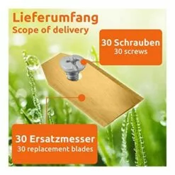 GUAZHUNIFR 30x Lames De Rechange En Acier Inoxydable Revêtu De Titane Compatible - Comprend Des Vis,GUA.B/bon -Tondeuse Et Accessoires Boutique 58186844 2