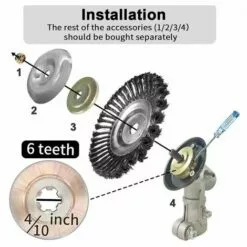 GRID COOL Lame De Coupe-herbe à Tête De Coupe-herbe De 8 Pouces Avec Kit D'adaptateur Universel 4pcs 9 GRID COOL Lame De Coupe-herbe à Tête De Coupe-herbe De 8 Pouces Avec Kit D'adaptateur Universel 4pcs -Tondeuse Et Accessoires Boutique 58347557 3