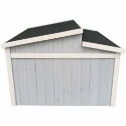 WILTEC Garage Pour Robot-tondeuse Toit Gradin Bois Massif Abri Carport Gris 60,5x73x66,5cm -Tondeuse Et Accessoires Boutique 58401087 3