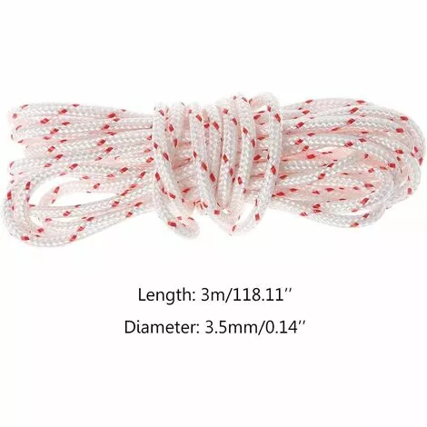 AOUGO Corde De Démarrage De 3 M X 3,5 Mm Pour Tondeuse à Gazon Avec Tronçonneuse. 7 AOUGO Corde De Démarrage De 3 M X 3,5 Mm Pour Tondeuse à Gazon Avec Tronçonneuse. – Image 5