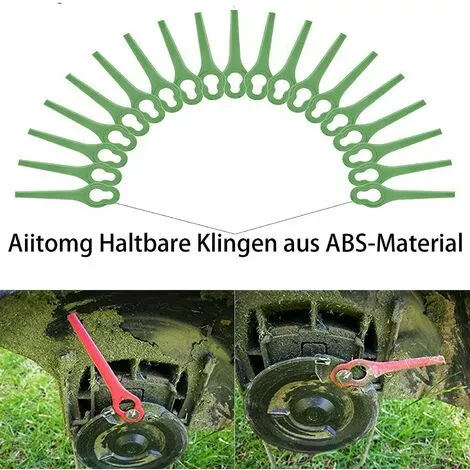 FVBJD 50 Pièces Lames En Plastique,Florabest Border Cutter, Lame De Tondeuse En Plastique Pour Coupe Bordure Florabest(La Couleur Verte) 5 FVBJD 50 Pièces Lames En Plastique,Florabest Border Cutter, Lame De Tondeuse En Plastique Pour Coupe Bordure Florabest(La Couleur Verte) – Image 3