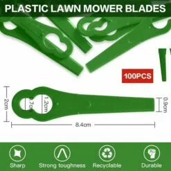 FVBJD Lames En Plastique De Rechange Pour Coupe-Bordures, 100 Lames De Rechange En Plastique Lames Plastique Lames De Tondeuse Pour Jardin Pelouse Tondeuse Accessoires(Vert) 9 FVBJD Lames En Plastique De Rechange Pour Coupe-Bordures, 100 Lames De Rechange En Plastique Lames Plastique Lames De Tondeuse Pour Jardin Pelouse Tondeuse Accessoires(Vert) -Tondeuse Et Accessoires Boutique 58677521 3