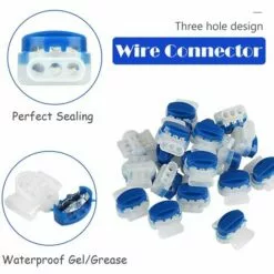 FVBJD 18 Pièces Connecteurs De Câble Remplis Des Résines, Connecteurs Pour Câble Périphérique, 314 Connecteurs De Câble Étanche 3 Trous, Parfait Pour Jardin & Extérieur Et Tondeuse Robot -Tondeuse Et Accessoires Boutique 58758215 3