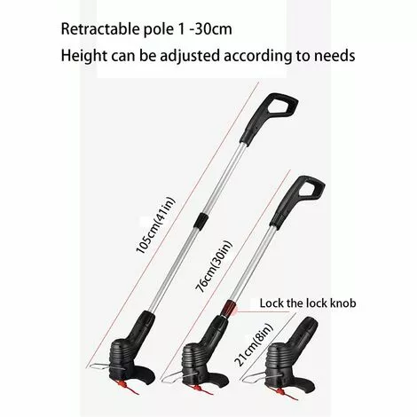 NAXUNNN Tondeuse à Gazon électrique Sans Fil Avec Batterie - Portable Et Extensible - Sans Fil - Pour Terrasse, Jardin 4 NAXUNNN Tondeuse à Gazon électrique Sans Fil Avec Batterie - Portable Et Extensible - Sans Fil - Pour Terrasse, Jardin – Image 2