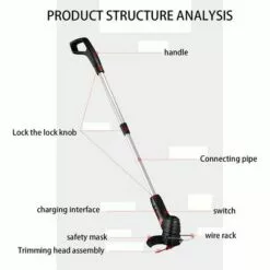 NAXUNNN Tondeuse à Gazon électrique Sans Fil Avec Batterie - Portable Et Extensible - Sans Fil - Pour Terrasse, Jardin 9 NAXUNNN Tondeuse à Gazon électrique Sans Fil Avec Batterie - Portable Et Extensible - Sans Fil - Pour Terrasse, Jardin -Tondeuse Et Accessoires Boutique 59081862 3