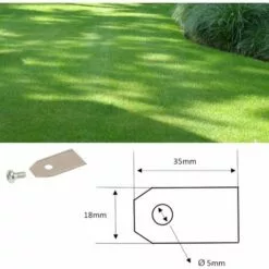 CYCLINGCOLORS 9x Lames De Robots Tondeuses + 9x écrous Compatible Avec GARDENA Yardforc Série R38 R40 R45 R50 R70 R75 R80 R100 R130 SC600 SC900 35x18mm Acier Inoxydable 5 CYCLINGCOLORS 9x Lames De Robots Tondeuses + 9x écrous Compatible Avec GARDENA Yardforc Série R38 R40 R45 R50 R70 R75 R80 R100 R130 SC600 SC900 35x18mm Acier Inoxydable -Tondeuse Et Accessoires Boutique 59087280 2