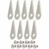 CYCLINGCOLORS 9x Lames De Robots Tondeuses + 9x écrous Compatible Avec BOSCH Série Indego 49x19mm Acier Inoxydable -Tondeuse Et Accessoires Boutique 59087294 1