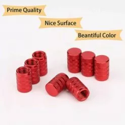 IRISFR Bouchons De Tige De Valve Voiture De Pneu, Couvercle De Bouchon De Valve De Pneu En Aluminium Avec Anneau En Caoutchouc Pour Voitures, SUV, Vélos, Velo Camions, Motos (Rouge), Lilaris 8 Pièces -Tondeuse Et Accessoires Boutique 60280005 3