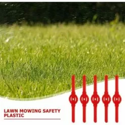 AOUGO 10 Pièces Lames De Tondeuse Jardin Tondeuse Accessoires, Lames De Rechange En Plastique, Outils De Jardin, Petit Trou 5mm, Pour Jardin Pelouse Tondeuse, Coupe-Bordures Sans Fil(Rouge) 10 AOUGO 10 Pièces Lames De Tondeuse Jardin Tondeuse Accessoires, Lames De Rechange En Plastique, Outils De Jardin, Petit Trou 5mm, Pour Jardin Pelouse Tondeuse, Coupe-Bordures Sans Fil(Rouge) -Tondeuse Et Accessoires Boutique 60576081 4