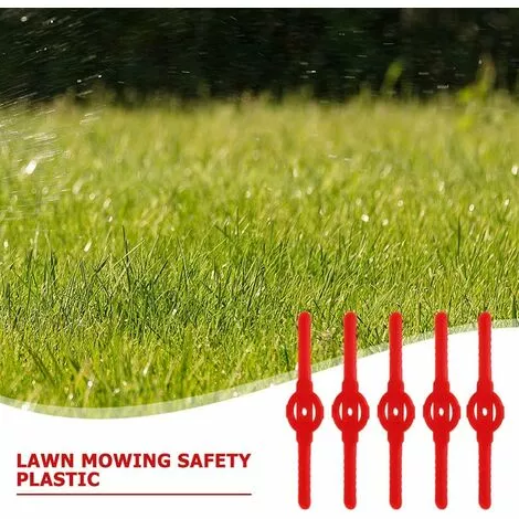 AOUGO 10 Pièces Lames De Tondeuse Jardin Tondeuse Accessoires, Lames De Rechange En Plastique, Outils De Jardin, Petit Trou 5mm, Pour Jardin Pelouse Tondeuse, Coupe-Bordures Sans Fil(Rouge) 6 AOUGO 10 Pièces Lames De Tondeuse Jardin Tondeuse Accessoires, Lames De Rechange En Plastique, Outils De Jardin, Petit Trou 5mm, Pour Jardin Pelouse Tondeuse, Coupe-Bordures Sans Fil(Rouge) – Image 4