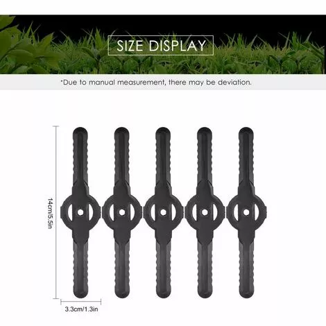 HANBING Accessoires De Tondeuse à Gazon, Plastique, Jardin, Tonte, Pelouse, Tonte, Lames (noir 5pcs) 6 HANBING Accessoires De Tondeuse à Gazon, Plastique, Jardin, Tonte, Pelouse, Tonte, Lames (noir 5pcs) – Image 4