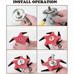 Cisea Tête De Coupe Extérieure Lame De Débroussailleuse Accessoires De Tête De Tondeuse à Gazon 6 Remplacement De La Tondeuse De Rasoir En Acier Avec Affûteuse De Lame （Kits D'adaptateur Non Inclus） -Tondeuse Et Accessoires Boutique 60689662 2