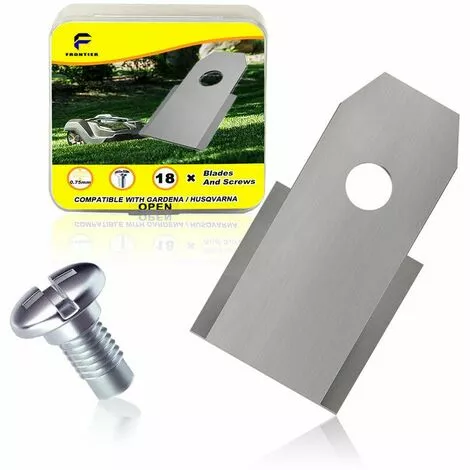 NAXUNNN 30x Lames De Rechange En Acier Inoxydable Compatible Avec Husqvarna Gardena McCulloch Rob Flymo Yardforce Matrix Grizzly Brast - Comprend Des Vis 3 NAXUNNN 30x Lames De Rechange En Acier Inoxydable Compatible Avec Husqvarna Gardena McCulloch Rob Flymo Yardforce Matrix Grizzly Brast - Comprend Des Vis