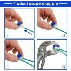PESCE 18 Pièces Connecteurs De Câble Remplis Des Résines, Connecteurs Pour Câble Périphérique, 314 Connecteurs De Câble Étanche 3 Trous, Parfait Pour Jardin & Extérieur Et Tondeuse Robot -Tondeuse Et Accessoires Boutique 61284311 4