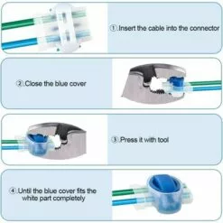 PESCE 26pcs Connecteurs De Câble Remplis Des Résines, Connecteurs De Câbles Pour Robot Tondeuse, Etanche Connecteur Fil Tondeuse Pour Jardin & Extérieur Et Tondeuse Robot Et Voiture Mower -Tondeuse Et Accessoires Boutique 61284315 4
