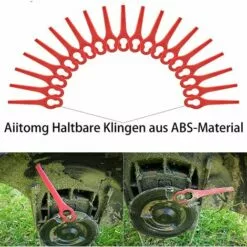 FVBJD 30 Pièces Lames En Plastique, Lames De Coupe En Plastique, Lidl Florabest Edge Cutter Blade Pour Pelouse Coupe Bordures(La Couleur Rouge) 9 FVBJD 30 Pièces Lames En Plastique, Lames De Coupe En Plastique, Lidl Florabest Edge Cutter Blade Pour Pelouse Coupe Bordures(La Couleur Rouge) -Tondeuse Et Accessoires Boutique 61286937 3