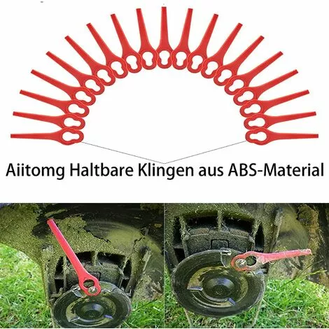 FVBJD 30 Pièces Lames En Plastique, Lames De Coupe En Plastique, Lidl Florabest Edge Cutter Blade Pour Pelouse Coupe Bordures(La Couleur Rouge) 5 FVBJD 30 Pièces Lames En Plastique, Lames De Coupe En Plastique, Lidl Florabest Edge Cutter Blade Pour Pelouse Coupe Bordures(La Couleur Rouge) – Image 3