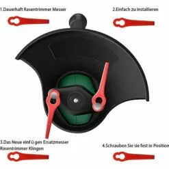 FVBJD 30 Pièces Lames En Plastique, Lames De Coupe En Plastique, Lidl Florabest Edge Cutter Blade Pour Pelouse Coupe Bordures(La Couleur Rouge) -Tondeuse Et Accessoires Boutique 61286942 4