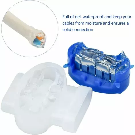 MEZHENG 20 PCS Connecteurs De Câble Remplis Des Résines, Raccord De Câble Étanche Borne à 3 Fils De Connexion Pour Robot Tondeuse Automower 5 MEZHENG 20 PCS Connecteurs De Câble Remplis Des Résines, Raccord De Câble Étanche Borne à 3 Fils De Connexion Pour Robot Tondeuse Automower – Image 3