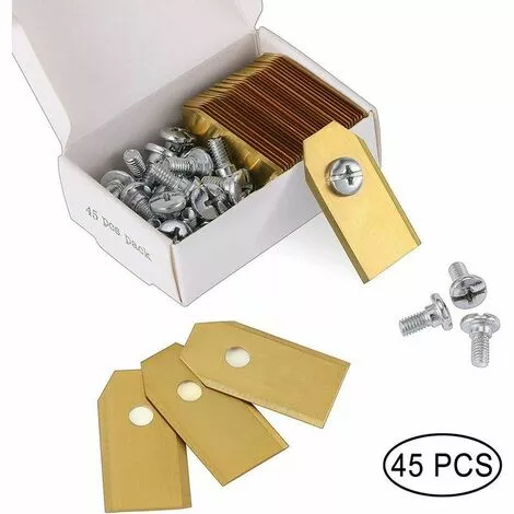 Lame De Tondeuse à Gazon En Acier Inoxydable De Lame De Machines De Jardin (35*18*0.75mm Or 45pcs),HANBING 3 Lame De Tondeuse à Gazon En Acier Inoxydable De Lame De Machines De Jardin (35*18*0.75mm Or 45pcs),HANBING