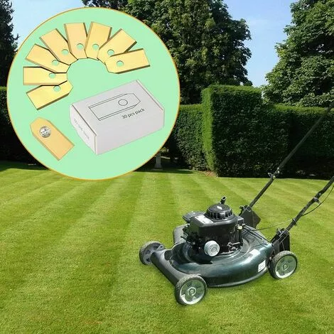 Lame De Tondeuse à Gazon En Acier Inoxydable De Lame De Machines De Jardin (35*18*0.75mm Or 45pcs),HANBING 7 Lame De Tondeuse à Gazon En Acier Inoxydable De Lame De Machines De Jardin (35*18*0.75mm Or 45pcs),HANBING – Image 5
