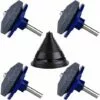 SINCèREETALI Lot De 4 Affûteurs De Lame De Tondeuse à Gazon, Accessoires De Tondeuse à Gazon Avec 1 Kit D'équilibrage De Lame, Outils D'affûtage De Lame De Tondeuse à Gazon