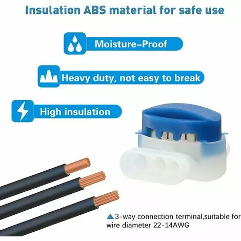 CARILLONSàVENT Lot De 20 Connecteurs De Câble Remplis Des Résines Pour Robot Tondeuse Carivent,Original Connecteurs 314 Pour Robot Tondeuse(bleu) 6 CARILLONSàVENT Lot De 20 Connecteurs De Câble Remplis Des Résines Pour Robot Tondeuse Carivent,Original Connecteurs 314 Pour Robot Tondeuse(bleu) – Image 4