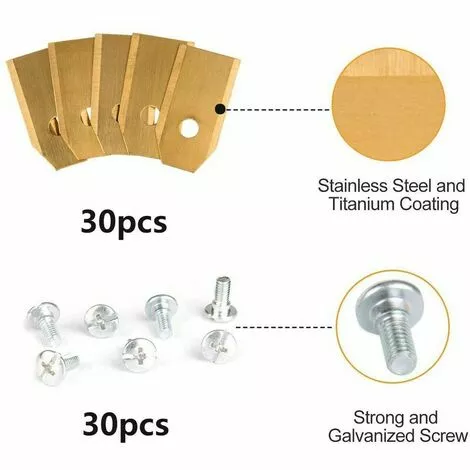 MONLY Lames En Acier Inoxydable De Tondeuse Robotique De Remplacement Pour Toutes Les Tondeuses Ă Gazon Robotis 30 Pices 4 MONLY Lames En Acier Inoxydable De Tondeuse Robotique De Remplacement Pour Toutes Les Tondeuses Ă Gazon Robotis 30 Pices – Image 2