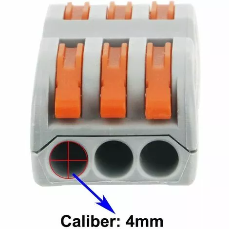 BEARSU Bornes De Connexion Automatique, Rapide Connecteur De Fil De Câble, Connecteur à écrou à Levier, Assortiment De Conducteurs Connecteurs De Fils Compacts SPL-3 (Paquet De 12) 4 BEARSU Bornes De Connexion Automatique, Rapide Connecteur De Fil De Câble, Connecteur à écrou à Levier, Assortiment De Conducteurs Connecteurs De Fils Compacts SPL-3 (Paquet De 12) – Image 2
