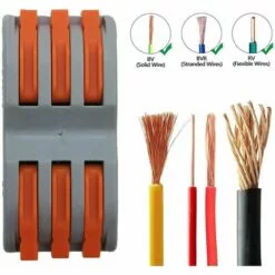 BEARSU Bornes De Connexion Automatique, Rapide Connecteur De Fil De Câble, Connecteur à écrou à Levier, Assortiment De Conducteurs Connecteurs De Fils Compacts SPL-3 (Paquet De 12) 10 BEARSU Bornes De Connexion Automatique, Rapide Connecteur De Fil De Câble, Connecteur à écrou à Levier, Assortiment De Conducteurs Connecteurs De Fils Compacts SPL-3 (Paquet De 12) -Tondeuse Et Accessoires Boutique 65098821 4