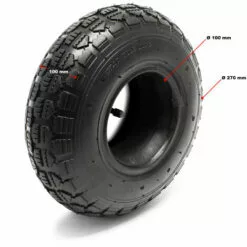 WILTEC Lot 2x Pneus 2x Chambres Air Tondeuse Autoportée 11x4.00-4 4PR Valve Coudée Chariot Diable Jardin -Tondeuse Et Accessoires Boutique 6511855 2