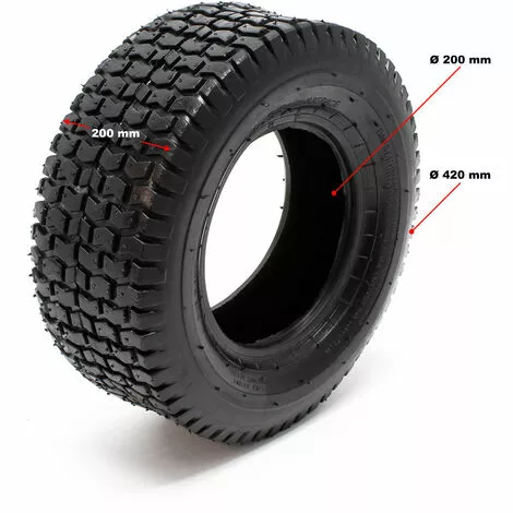 WILTEC Lot 2x Pneus 2x Chambres Air Tondeuse Autoportée 18x8.50-8 4PR Valve Coudée Chariot Diable Brouette 4 WILTEC Lot 2x Pneus 2x Chambres Air Tondeuse Autoportée 18x8.50-8 4PR Valve Coudée Chariot Diable Brouette – Image 2