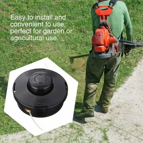 AOUGO Trimmer Head,Trimmer Head Replacement Mower Cutting Heads Parts Brush Cutter Accessories Black 6 AOUGO Trimmer Head,Trimmer Head Replacement Mower Cutting Heads Parts Brush Cutter Accessories Black – Image 4