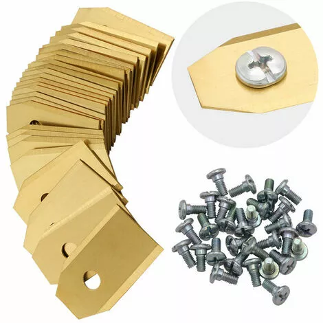 ZHUOXUAN 30 Lames De Rechange TITAN 0,75mm Pour Tondeuses-robots Husqvarna Automower Gardena - Jaune 3 ZHUOXUAN 30 Lames De Rechange TITAN 0,75mm Pour Tondeuses-robots Husqvarna Automower Gardena - Jaune