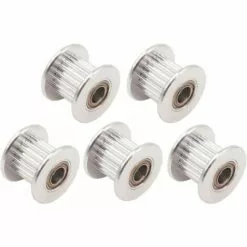 OSQI 2 GT GT2 Courroie Poulie De Renvoi En Aluminium 20 Dents Dent 3 Mm Alésage 5 Mm Pour Imprimante 3d Courroie De Distribution 6 Mm 10 Mm De Largeur (lot De 5 Pièces) (10 Mm - 20T - Alésage 5 Mm, Avec Dent