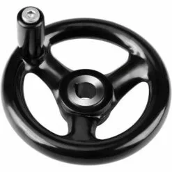 OSQI Volant à Main - Volant à Main Rond Noir à 3 Rayons En Plastique Avec Poignée Rotative Pour Fraiseuse De Tour 12 * 100 Mm -Tondeuse Et Accessoires Boutique 65504897 2