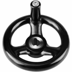 OSQI Volant à Main - Volant à Main Rond Noir à 3 Rayons En Plastique Avec Poignée Rotative Pour Fraiseuse De Tour 12 * 100 Mm -Tondeuse Et Accessoires Boutique 65504897 3