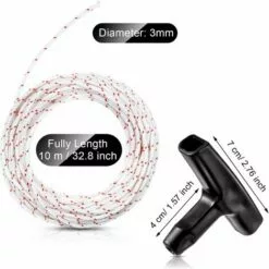 PERLE RARE Cordon De Démarrage à Rappel 10 M 3.0mm Cordon De Traction Avec Poignée De Démarrage 3 Pièces Pour Pièces De Tondeuse à Gazon Moteur De Débroussailleuse 8 PERLE RARE Cordon De Démarrage à Rappel 10 M 3.0mm Cordon De Traction Avec Poignée De Démarrage 3 Pièces Pour Pièces De Tondeuse à Gazon Moteur De Débroussailleuse -Tondeuse Et Accessoires Boutique 65620041 2