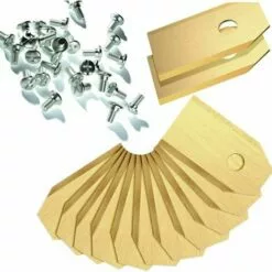 KAEJYIUT Lot De 30 Lames De Rechange En Titane Pour Tous Les Robots Tondeuses à Gazon Husqvarn/Automower/Gardena(3g-0.75mm) Avec 30 Vis, Pour Modèles 105,310,315,320,420,430x,r40i