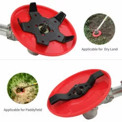 LIFCAUSAL Tête De Débroussailleuse Lame De Débroussailleuse Tête De Tondeuse à Gazon D'extérieur Tête De Rasoir En Acier Avec Affûteur De Lame Accessoires Outil De Mangeur D'herbe Remplacement Très Résistant -Tondeuse Et Accessoires Boutique 66372827 5