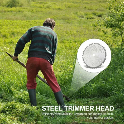 LIFCAUSAL Tête De Tondeuse Lame De Coupe Tête De Tondeuse à Gazon Extérieure En Alliage Outil De Mangeur De Tête De Tondeuse Pour Remplacement De Tondeuse à Gazon à Arbres Droits 80T 0.4 5 LIFCAUSAL Tête De Tondeuse Lame De Coupe Tête De Tondeuse à Gazon Extérieure En Alliage Outil De Mangeur De Tête De Tondeuse Pour Remplacement De Tondeuse à Gazon à Arbres Droits 80T 0.4 – Image 3