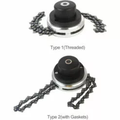 LIFCAUSAL Tête De Tondeuse Avec Lame De Coupe-chaîne à Bobine Tête De Tondeuse à Gazon D'extérieur Outil De Mangeur De Tête De Tondeuse En Acier Pour Remplacement De Tondeuse à Gazon à Arbres Droits -Tondeuse Et Accessoires Boutique 66373087 2