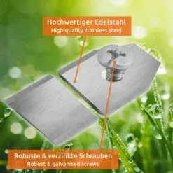 30x Lames De Rechange En Acier Inoxydable Compatible Avec Husqvarna Gardena McCulloch Rob Flymo Yardforce Matrix Grizzly Brast - Comprend Des Vis 35*18*0.75mm Argent,Adélala -Tondeuse Et Accessoires Boutique 66382256 5
